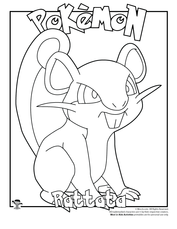 Rattata Coloring Page Woo Jr Kids Activities Pokemon Coloring Pages Pokemon Coloring