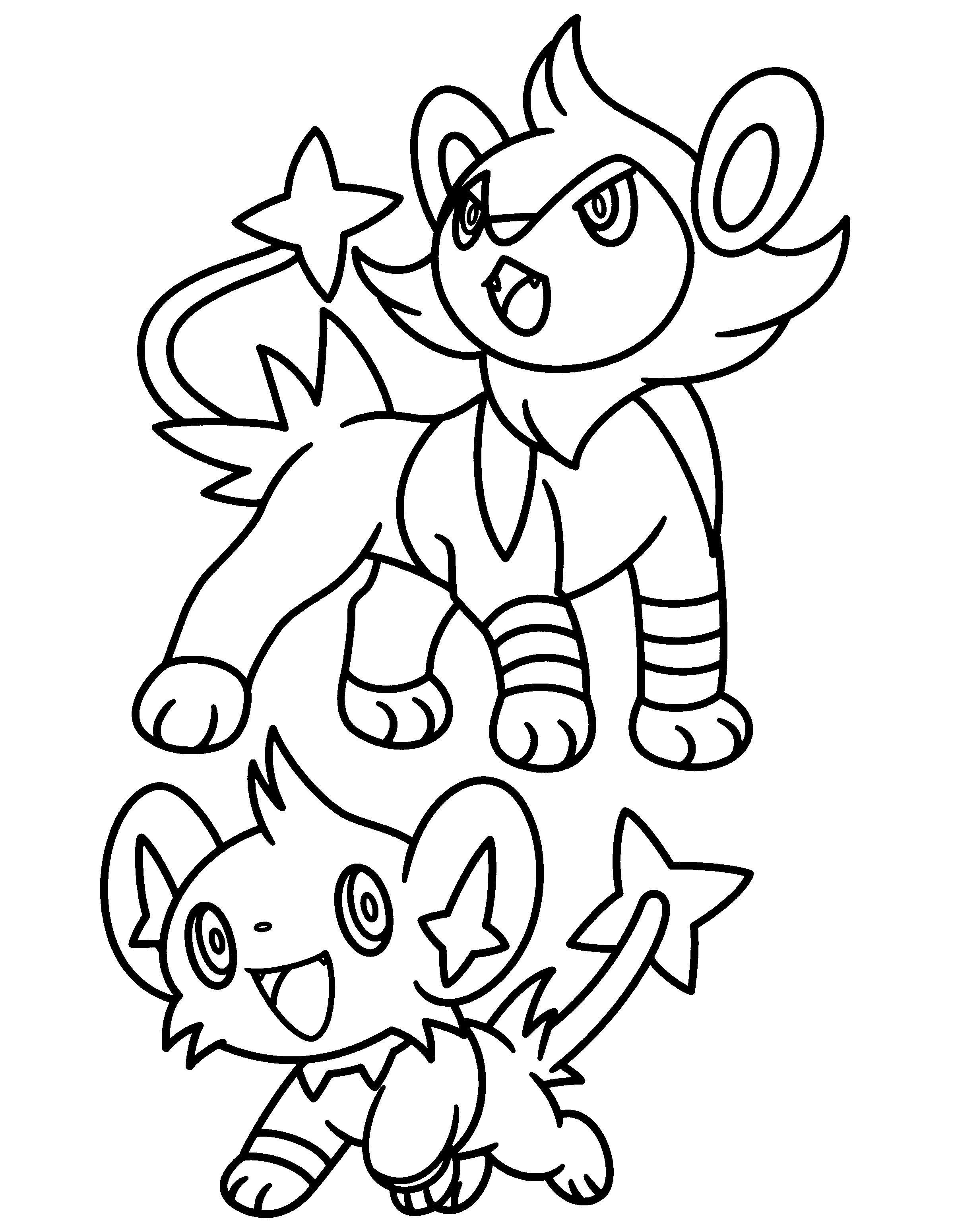 Pokemon Coloring Pages Shinx Serebii