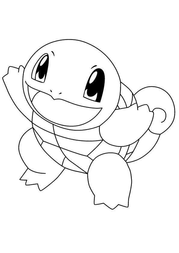 Squirtle Pokman Coloring Page Pokemon Kleurplaten Tekenen