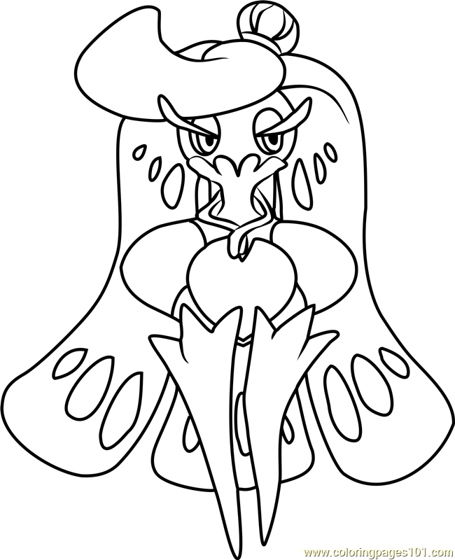 Tsareena Pokemon Sun And Moon Coloring Page Moon Coloring Pages Pokemon Coloring Page