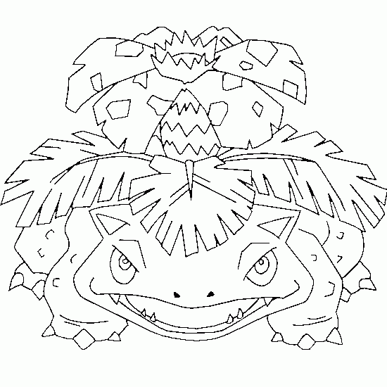 Venusaur Free Pokemon Coloring Page Gif 550 550 Pixels Malarbok Pokemon Teckningar