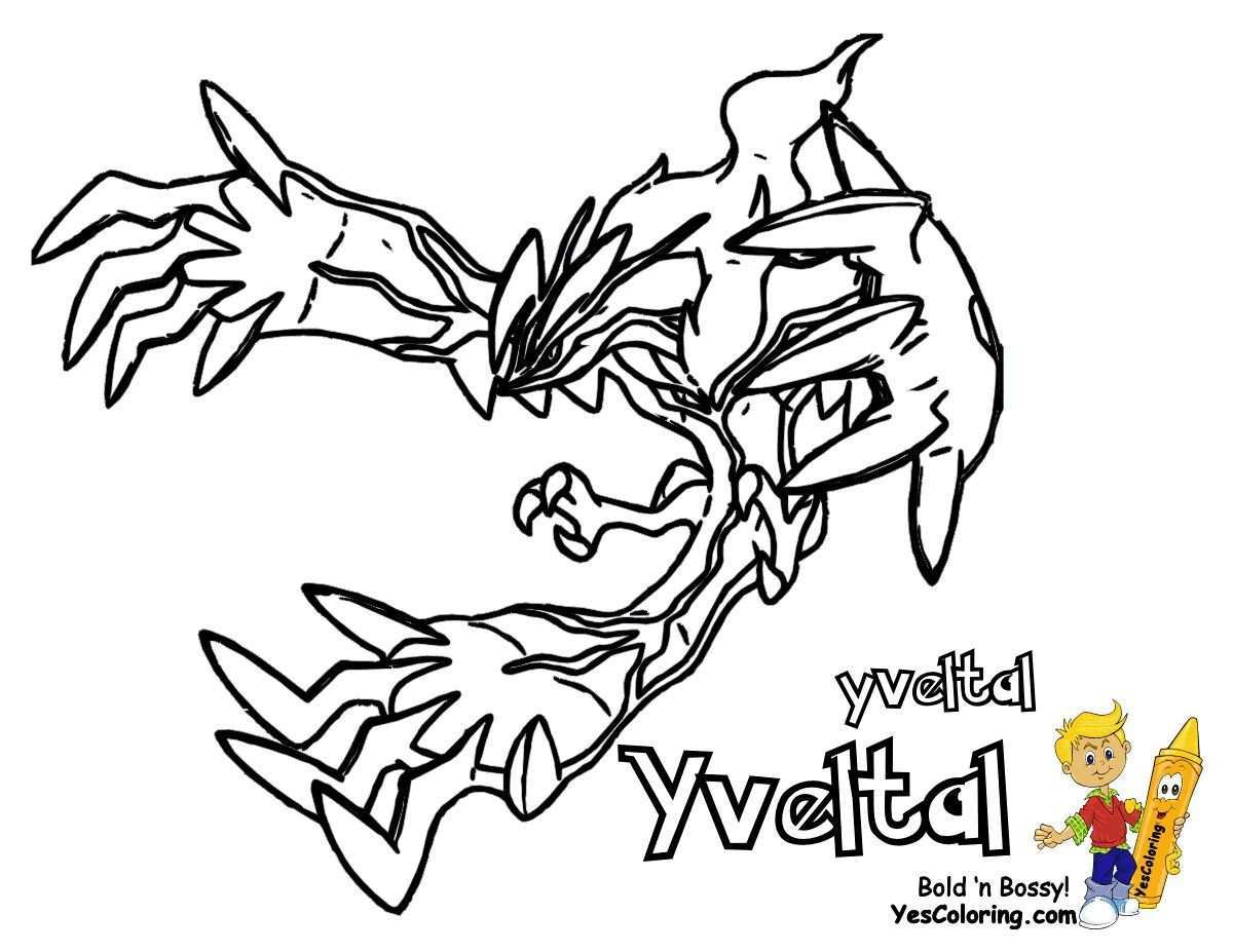 Pokemon Coloring Page Of Yveltal Coloriage A Imprimer Coloriage Coloriage Pokemon