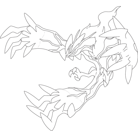 Yveltal Coloring Page Pokemon Coloring Pages Pokemon Coloring Moon Coloring Pages