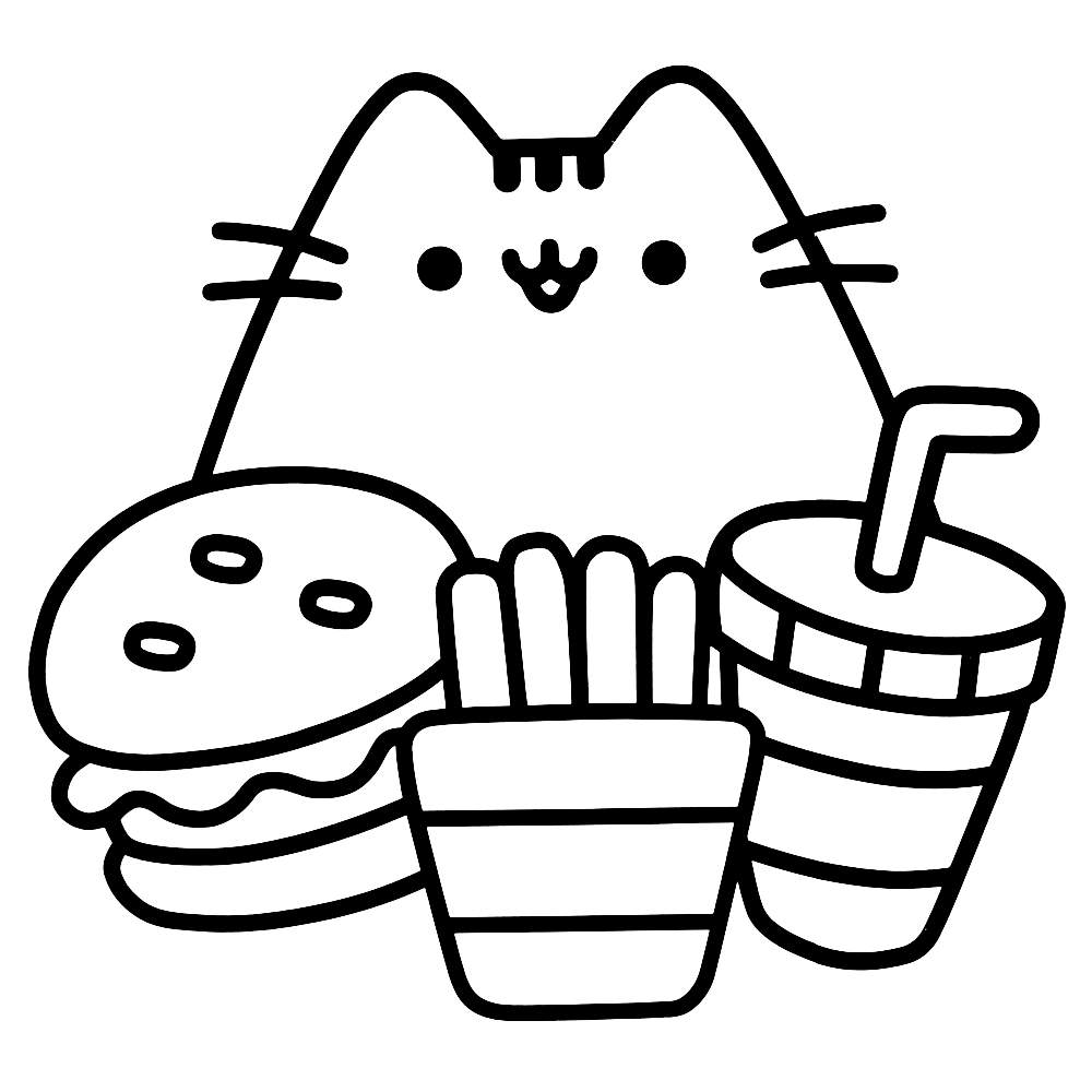 Leuk Voor Kids Pusheen Bij De Macdonalds Kleurboek Kinderkleurplaten Tekenen Voor Kin