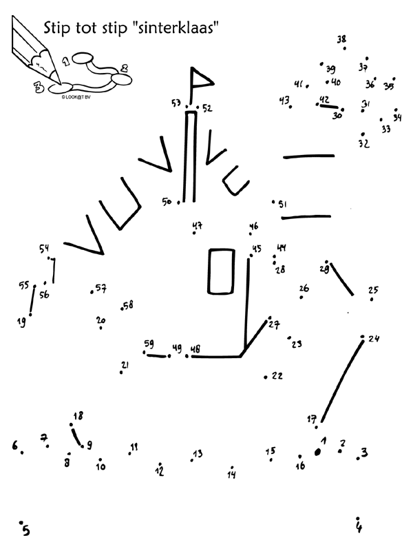 Kleurplaat Stip Tot Stip Sinterklaas Puzzel Kleurplaten Nl Sinterklaas Diy Sinterklaa