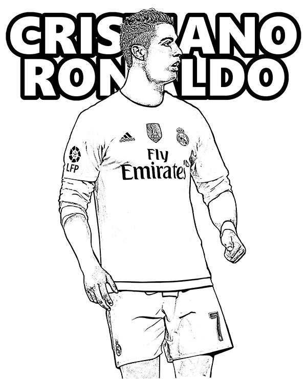 Cr7 Coloring Page Cristiano Ronaldo Ronaldo Sports Coloring Pages