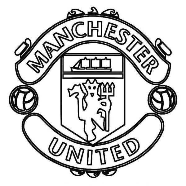 Manchester United Logo Soccer Coloring Pages Football Coloring Pages Sports Coloring