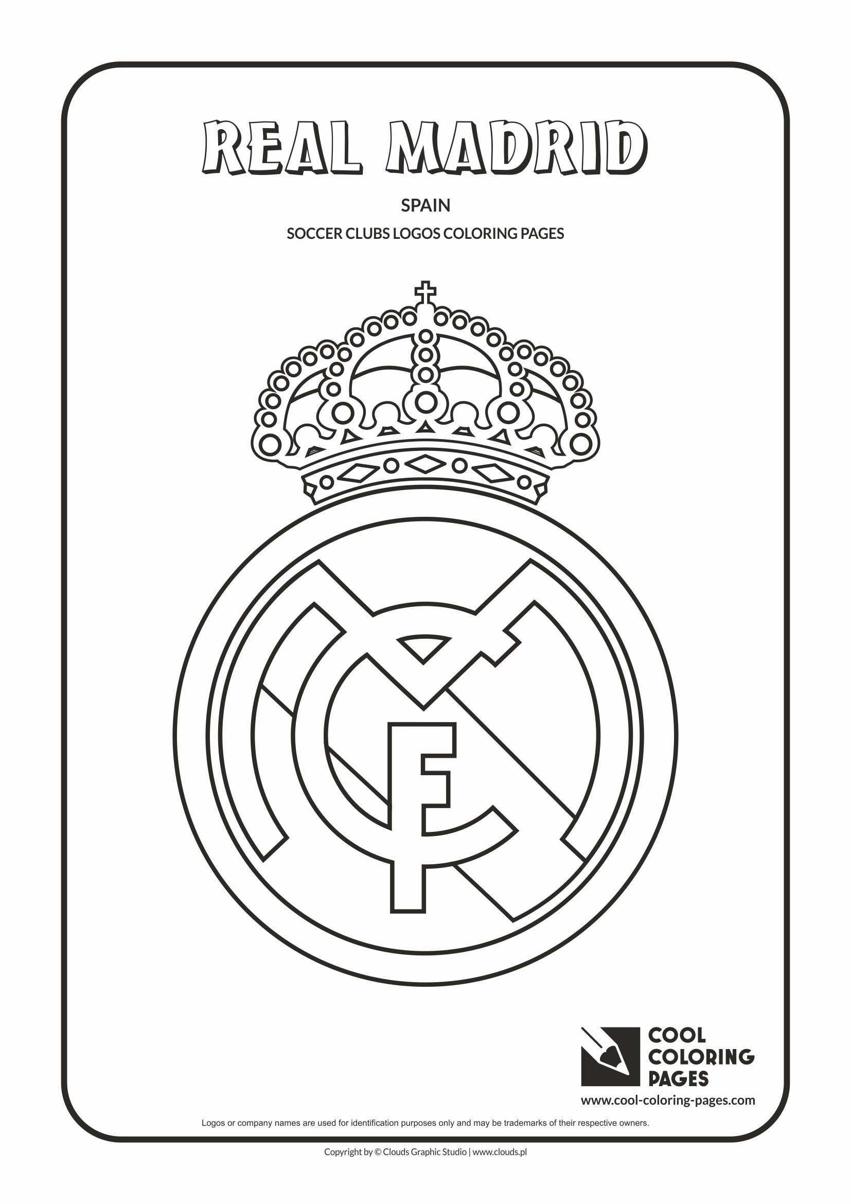 Real Madrid Logo Coloring Pages Real Madrid Real Madrid Logo Coloring Pages Inspirati