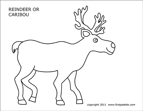 Caribou Or Reindeer Free Printable Templates Coloring Pages Firstpalette Com Kerst Kn