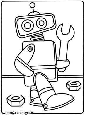 Coloriage Mon Petit Robot Robot Quilt Robot Craft Robots Drawing