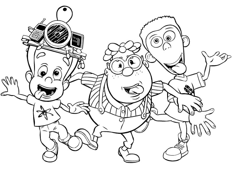 Jimmy Neutron And His Best Friends Coloring Pages Bulk Color Jimmy Neutron Coloring P