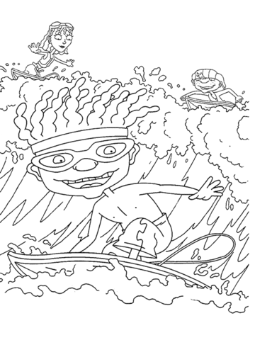 Oswald Surfer Coloring Page Cartoon Coloring Pages Coloring Pages Free Coloring Pages