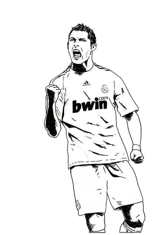 Cristiano Ronaldo Real Madrid Coloring Soccer Player Sheet Soccer Players Ronaldo Rea
