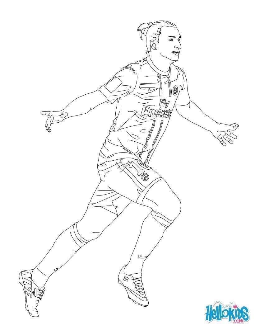 Soccer Players Coloring Pages Zlatan Ibrahimovitch Sports Coloring Pages Mermaid Colo