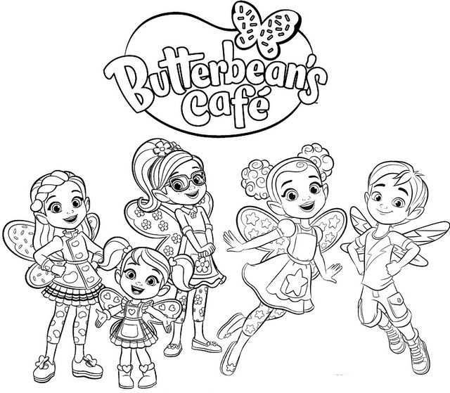 Best Butterbeans Cafe Coloring Page For Little Girls Cartoon Coloring Pages Coloring