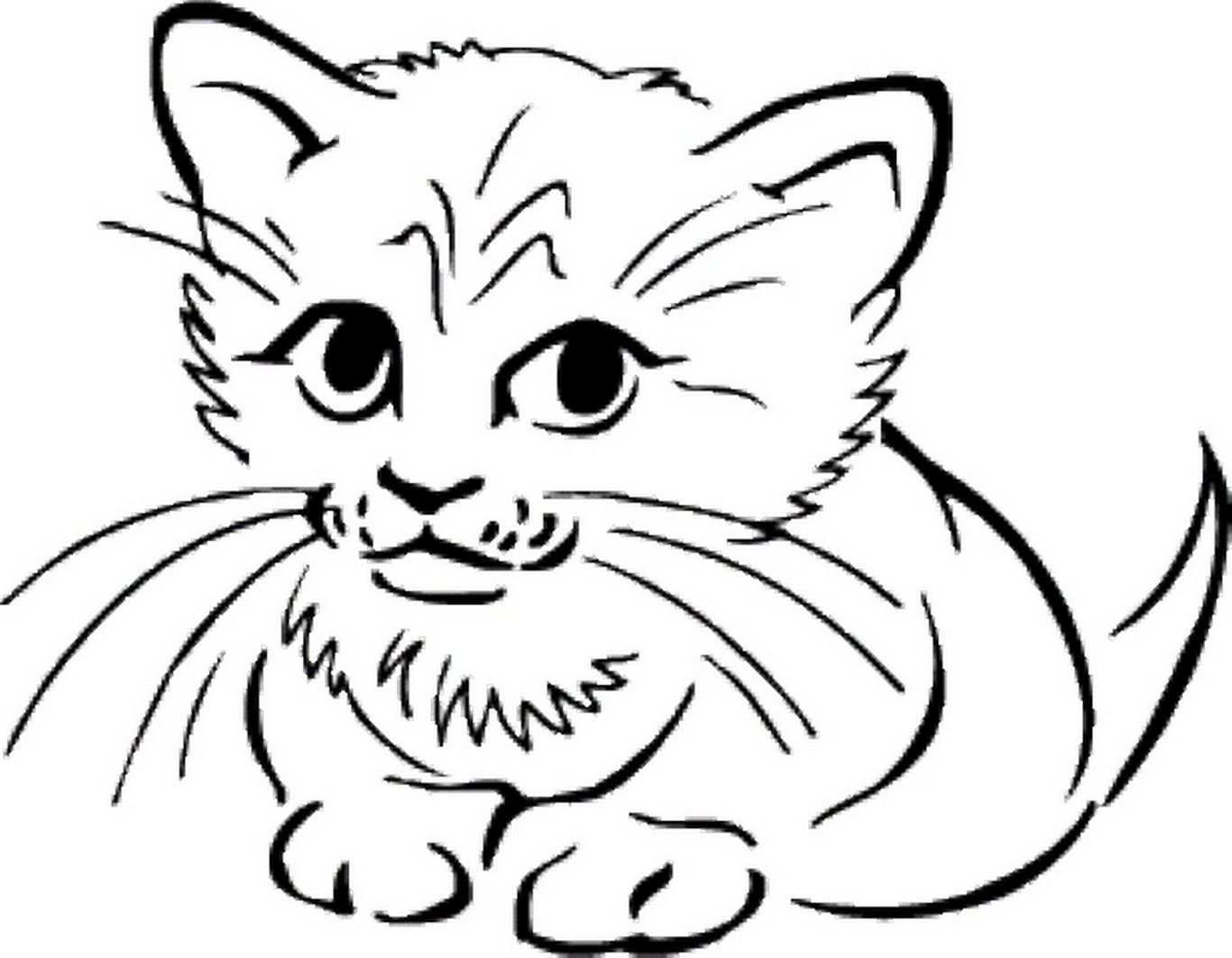 Kitty Cat Coloring Pages Animal Coloring Pages Puppy Coloring Pages Cat Coloring Page