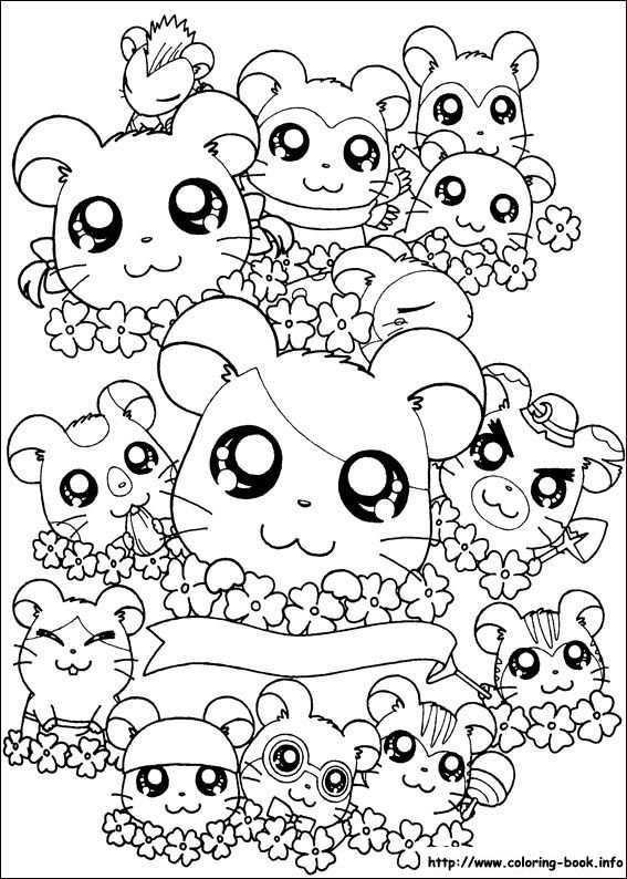 Hamtaro Coloring Picture Animal Coloring Pages Unicorn Coloring Pages Cute Coloring P