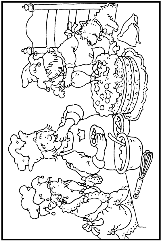 Kleurplaten En Zo Kleurplaat Van Zelf Taart Bakken Kleurplaten Thema Knutselen Thema