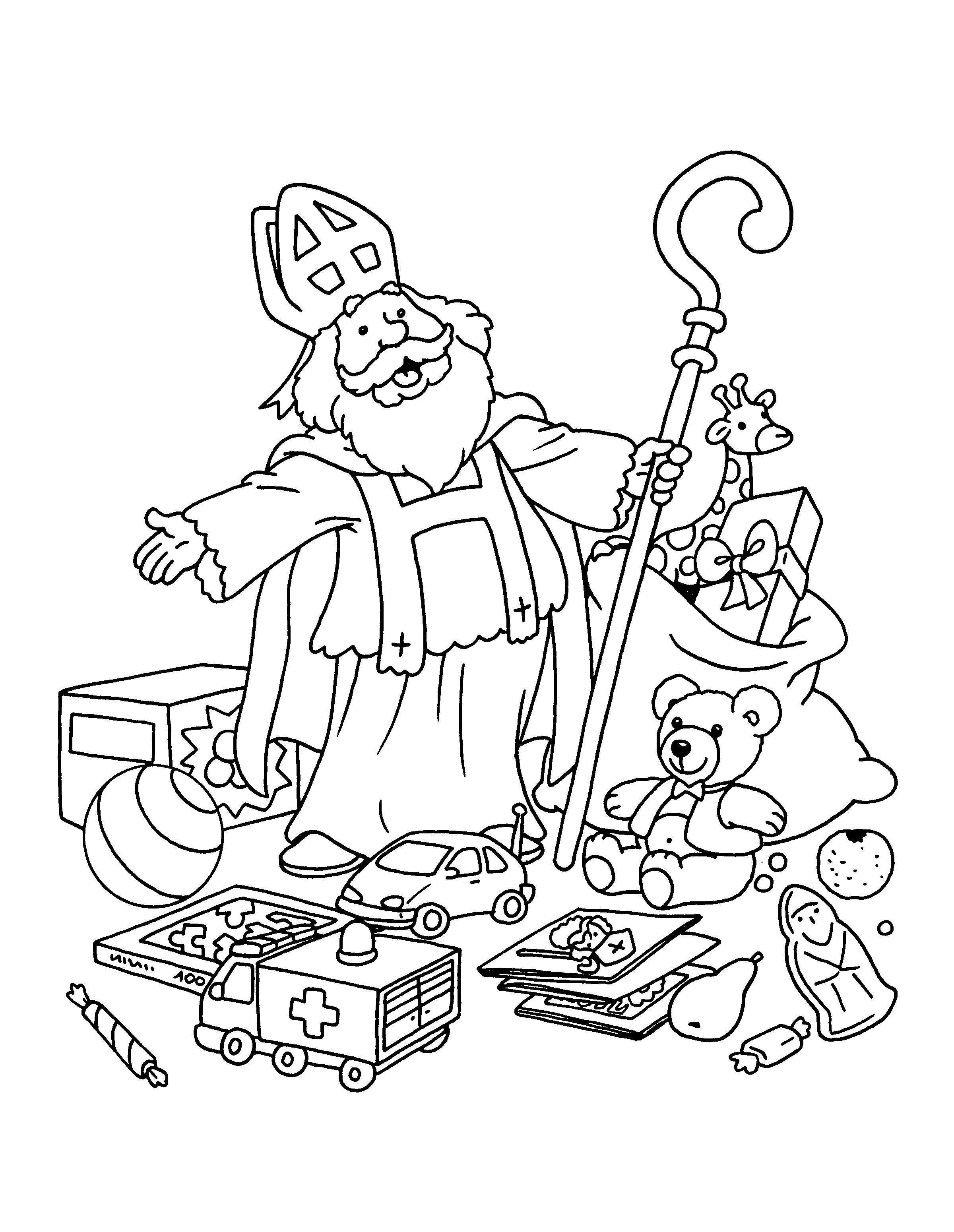 Kleurplaat Sinterklaas Kleurboek Knutselen Sinterklaas