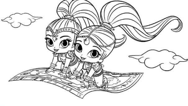Shimmer And Shine Coloring Pages Free Coloring Books Coloring Pages Free Coloring Pag