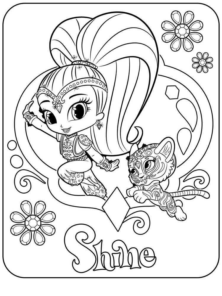 4 Shimmer Shine Coloring Pages Shimmer And Shine Coloring Pages In 2020 Coloring Page
