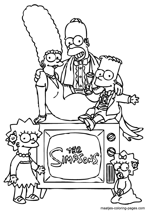 Coloring To Print Famous Characters The Simpsons Number 143398 Kleurplaten Kleurboek