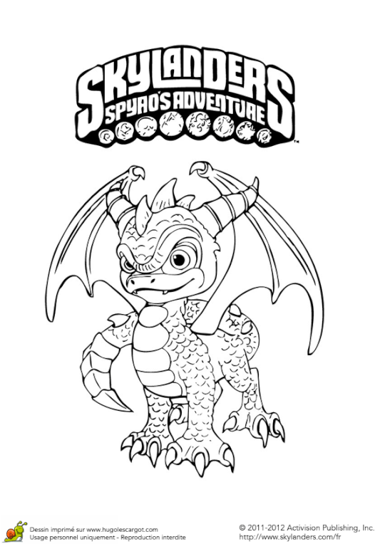 Coloriage Skylanders Spyro Kleurboek Gratis Kleurplaten Kleurplaten