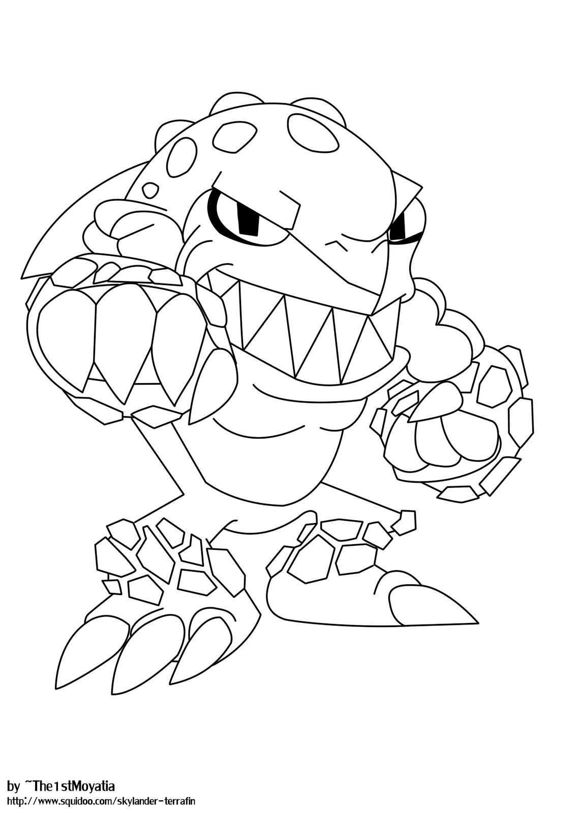 Skylanders Giants Coloring Pages Free Printable Terrafin Coloring Pages