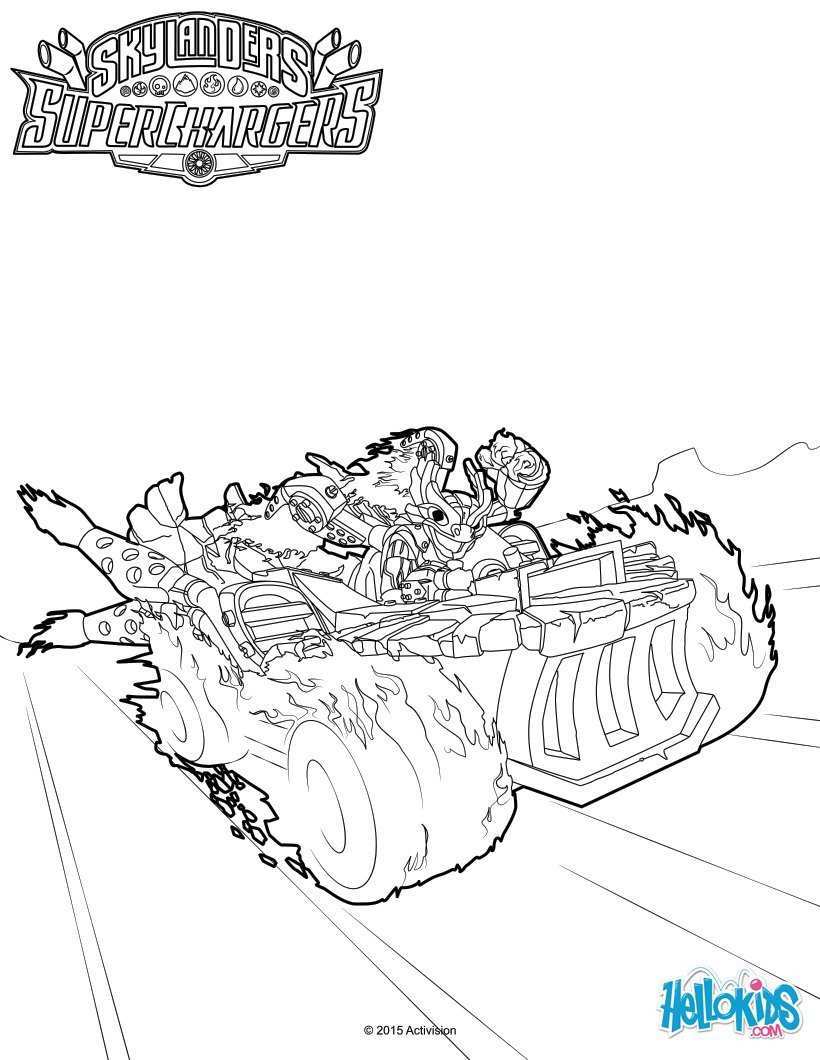 Skylander Superchargers Spitfire Coloring Page Page 3 Line 17qq Com