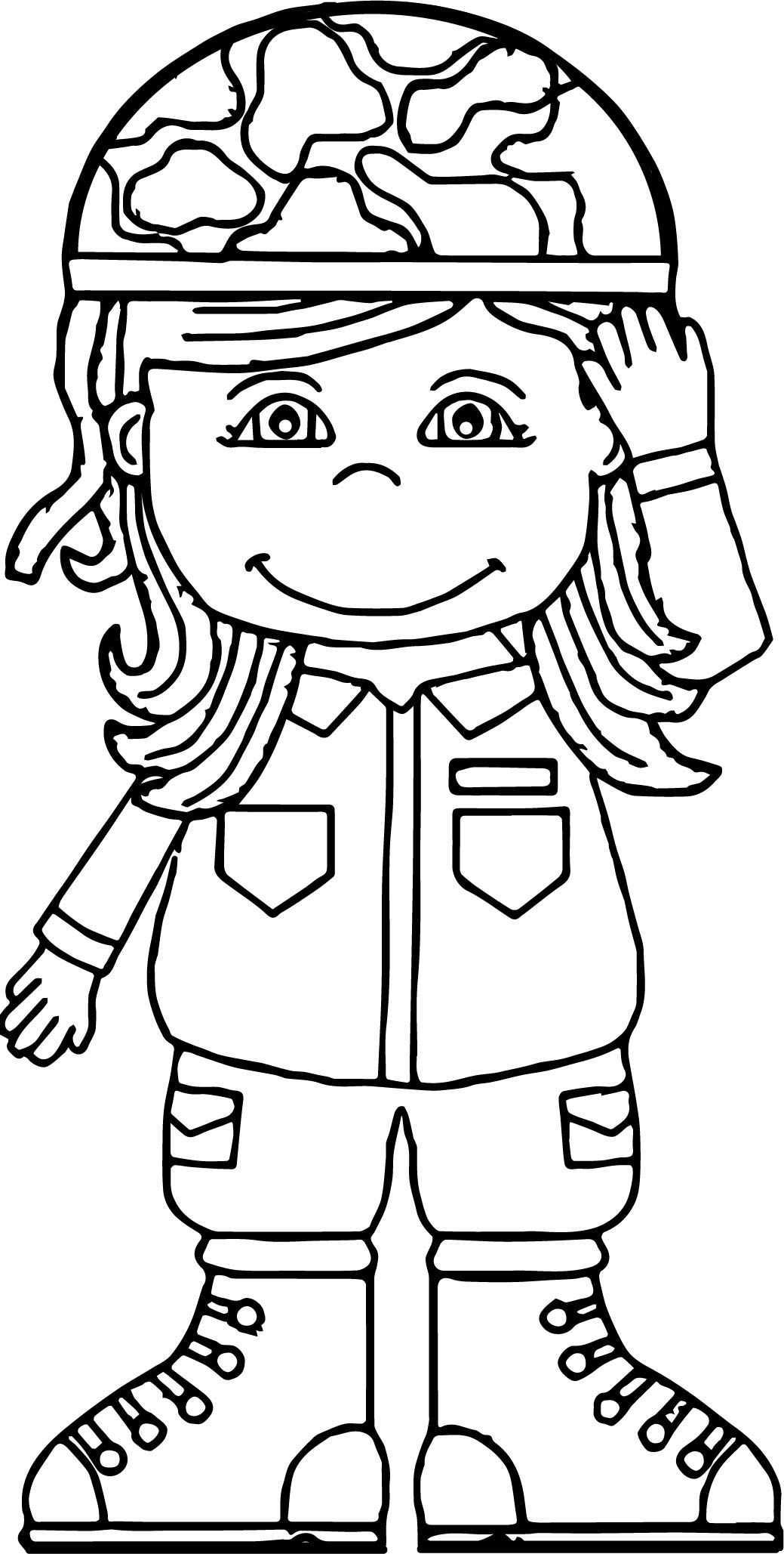 Cool Soldier Girl Coloring Page Coloring Pages For Girls Coloring Pages For Kids Vete