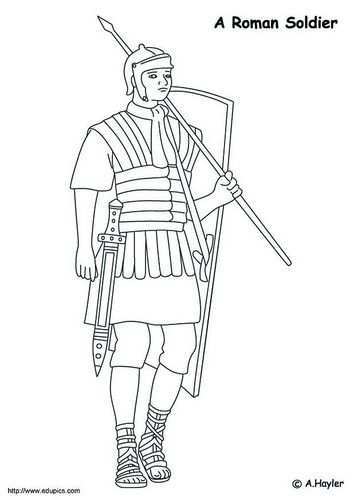 Coloring Page Roman Soldier Img 4186 Roman Soldiers Coloring Pages Coloring Pages Ins