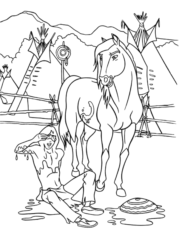 Spirit The Horse Horse Coloring Pages Horse Coloring Spirit The Horse