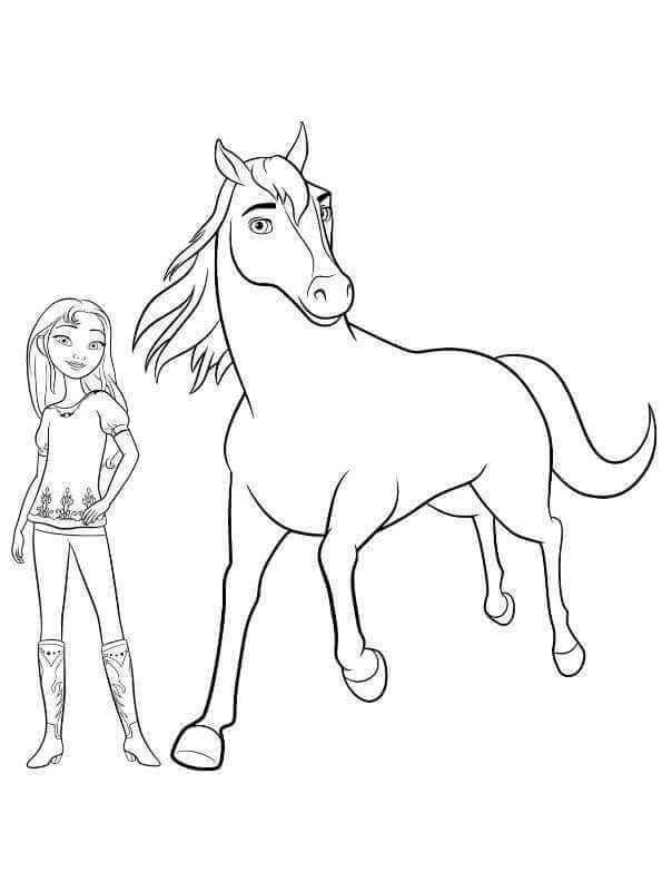 Spirit And Lucky Coloring Page Horse Coloring Pages Horse Coloring Free Kids Coloring