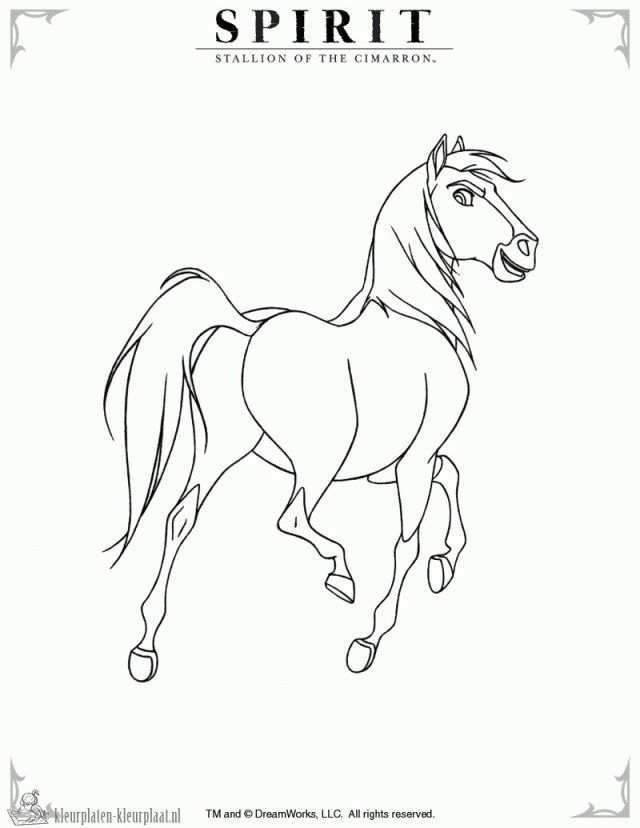 Great Image Of Spirit Coloring Pages Albanysinsanity Com Spirit Drawing Horse Colorin