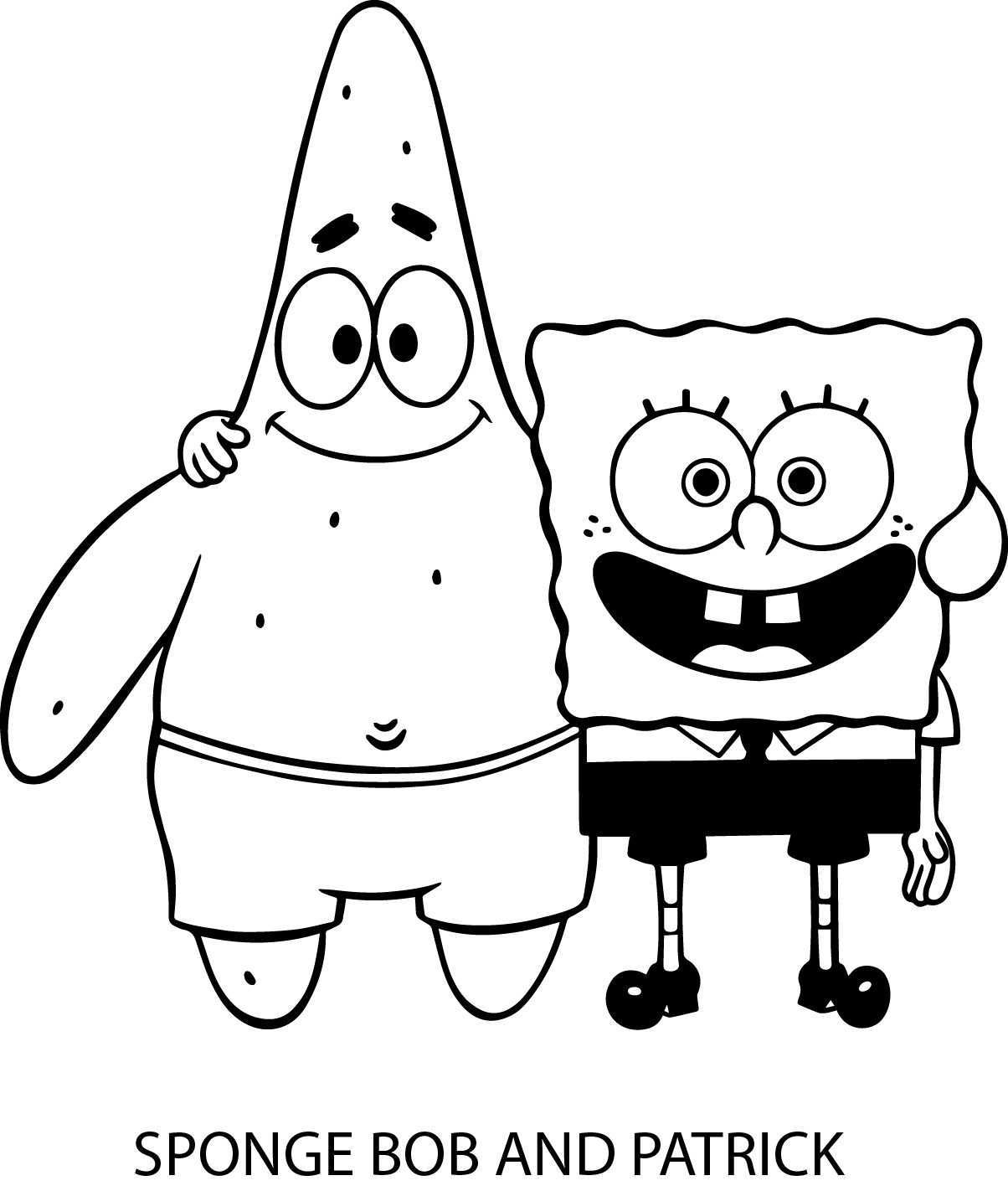 Spongebob And Patrick Coloring Page Printable Spongebob Drawings Spongebob Coloring C