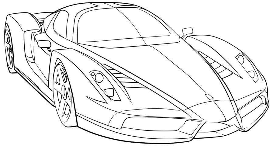 Ferrari Sport Car High Speed Coloring Page Ferrari Car Coloring Pages Sports Coloring