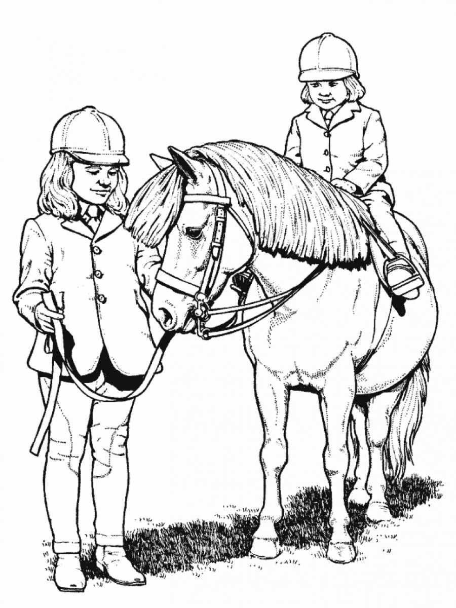 Horse Jumping Coloring Page Youngandtae Com Horse Coloring Pages Horse Coloring Horse