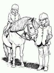 Horse For Children Little Horse Boy And Girl Horses Coloring Pages For Kids Just Colo