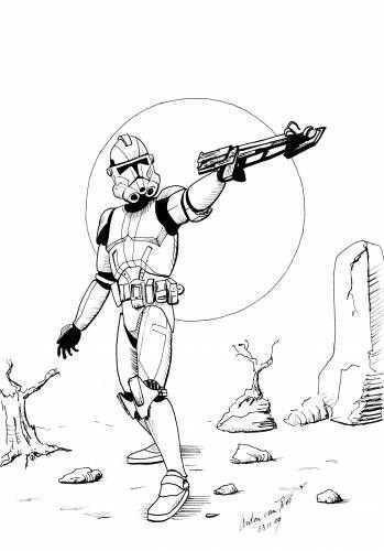 10 Star Wars Clone Trooper Coloring Pages Kleurplaten