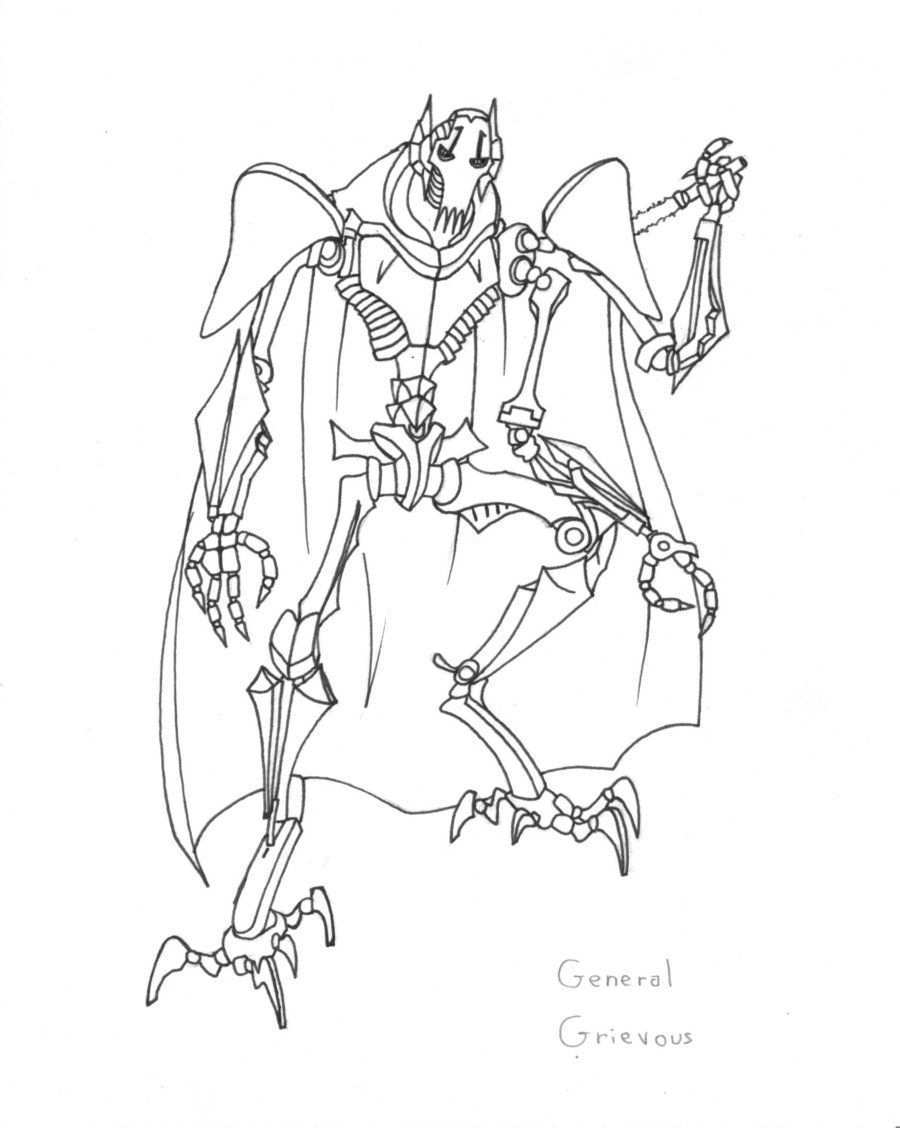 Star Wars Coloring Pages General Grievous Hicoloringpages Coloring Pages Monster Colo