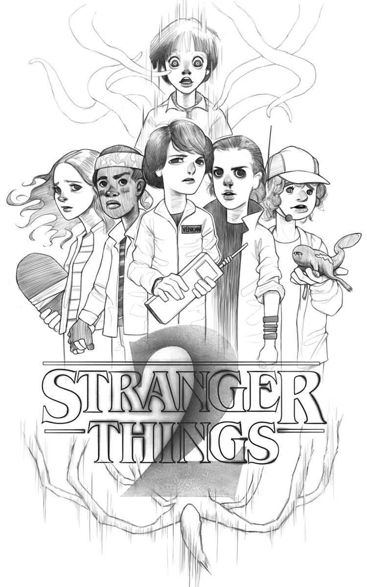 Stranger Things 2 By Iartbilly Stranger Things Art Stranger Things Poster Stranger Th