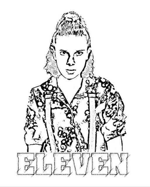 Free Coloring Page Of Eleven From Strangerthings3 Strangerthingsfanart Coloring Books
