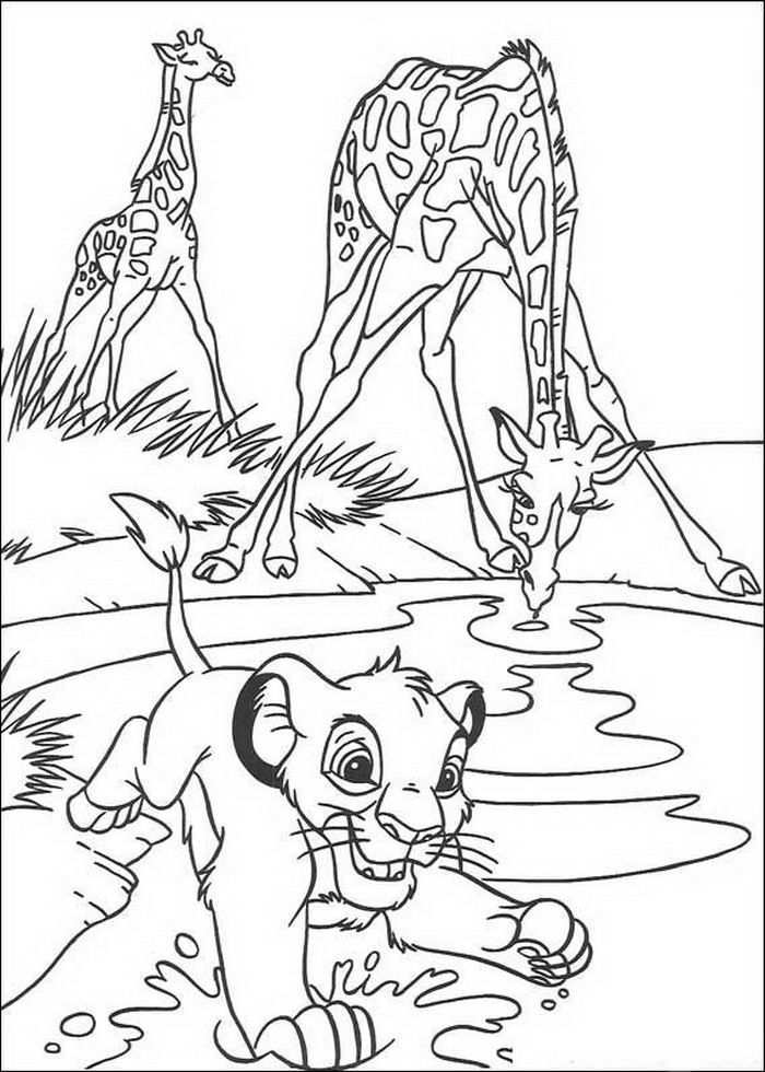 Kids N Fun 92 Coloring Pages Of Lion King Giraffe Coloring Pages Lion Coloring Pages