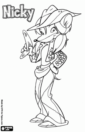 Nicky Is A Friend From The University Of Thea Stilton Coloring Page Geronimo Stilton
