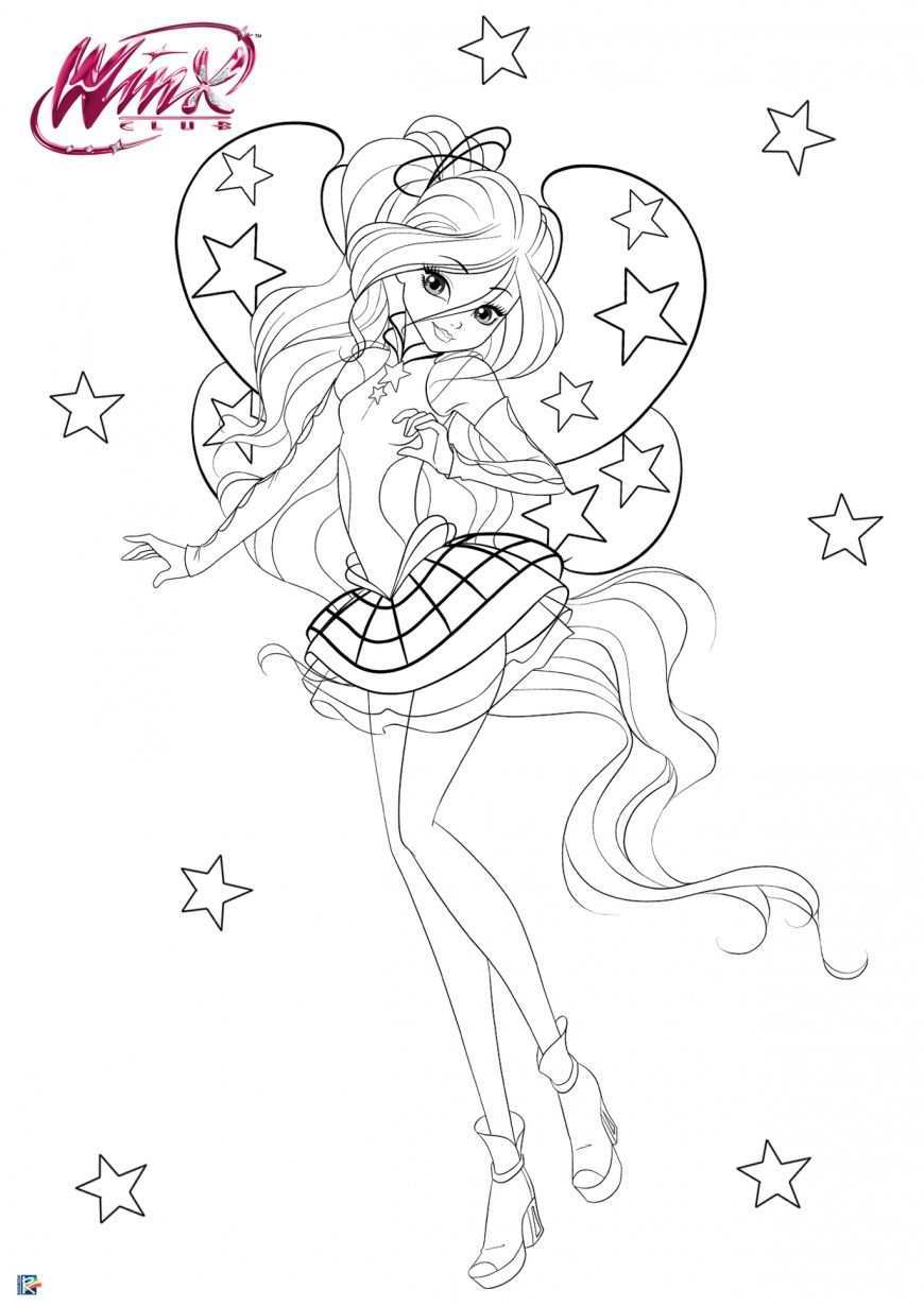 Winx Club Season 8 Coloring Pages With Cosmix Transformation Club Color Coloring Page
