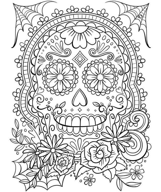 Sugar Skull On Crayola Com Kleurboek Kleurplaten Tieners