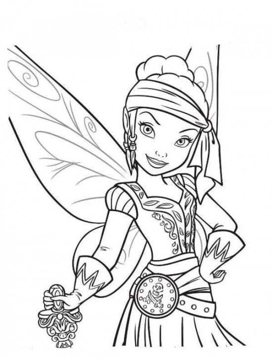 Free Tinker Bell And The Pirate Fairy Coloring Pages Picture 3 550x722 Pictur Paginas