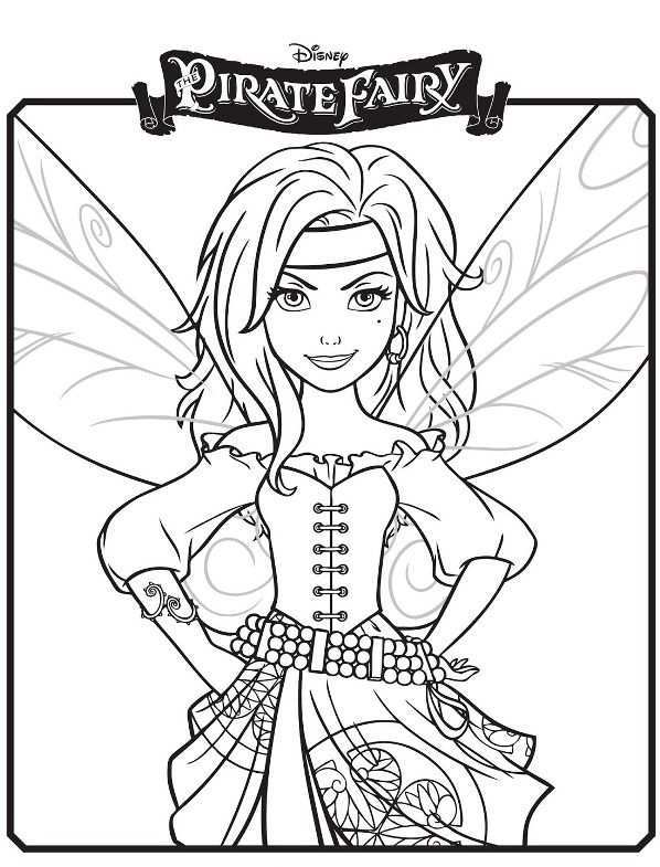Kids N Fun Coloring Page Tinkelbell Pirate Fairy Zarina Tinkerbell Coloring Pages Fai