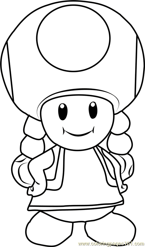 Toad And Toadette Coloring Pages Super Mario Coloring Pages Mario Coloring Pages Supe