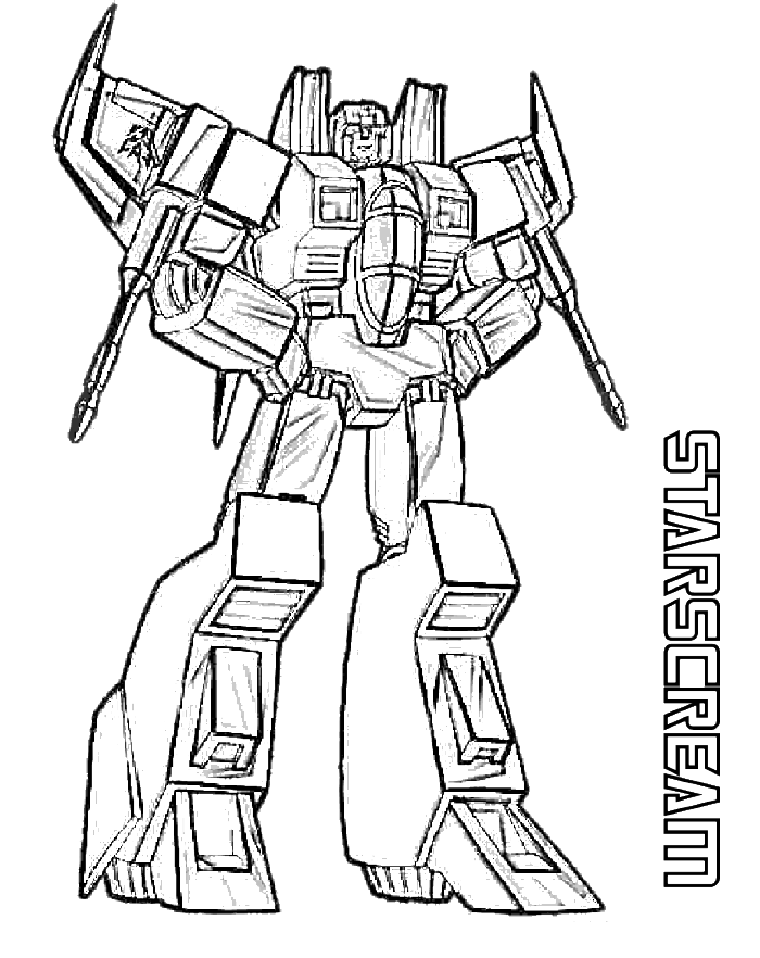 Starscream Transformers Coloring Page Transformer Coloring Pages Kidsdrawing Free Col
